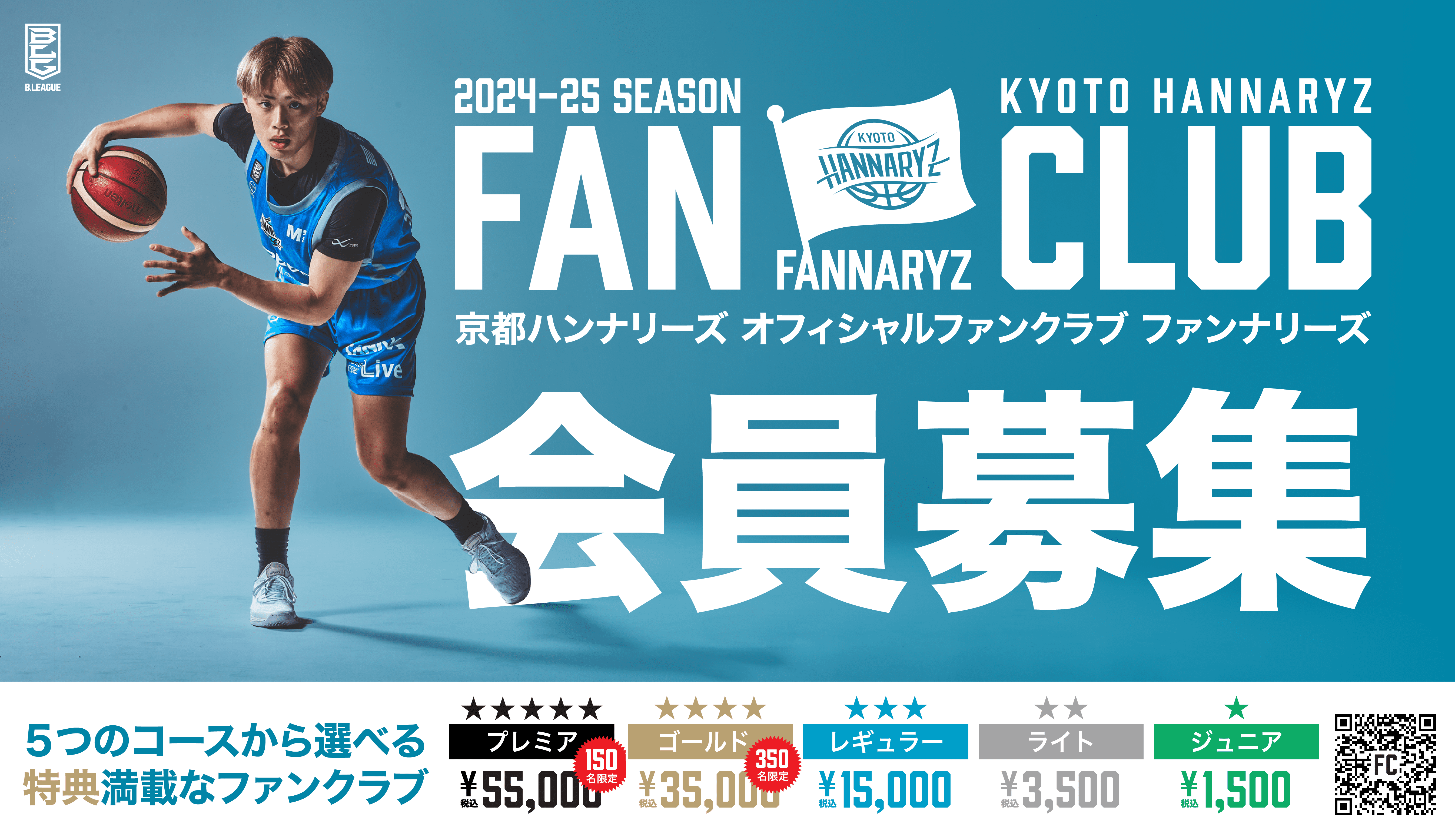 An outline of the Kyoto Hannaries “Funnaries” season 2024-25 fan membership